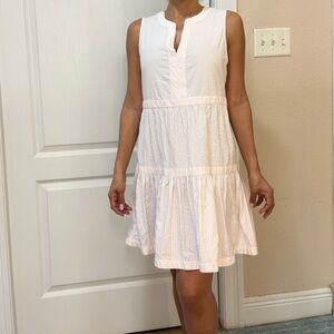 Vineyard Vines Pink Striped Sleeveless seersucker Dress